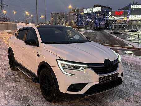 Декоративный кенгурятник-накладка на бампер для Renault Arkana, размер 70×32×10 см